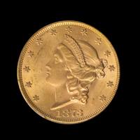 A United States 1873 Liberty Head: Open 3 $20 Gold Coin