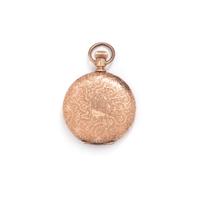 WALTHAM, 14K ROSE GOLD HUNTER CASE POCKET WATCH