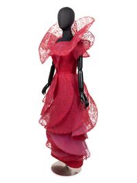 Pierre Cardin Haute Couture Tiered Flounce Lace Dress, 1987