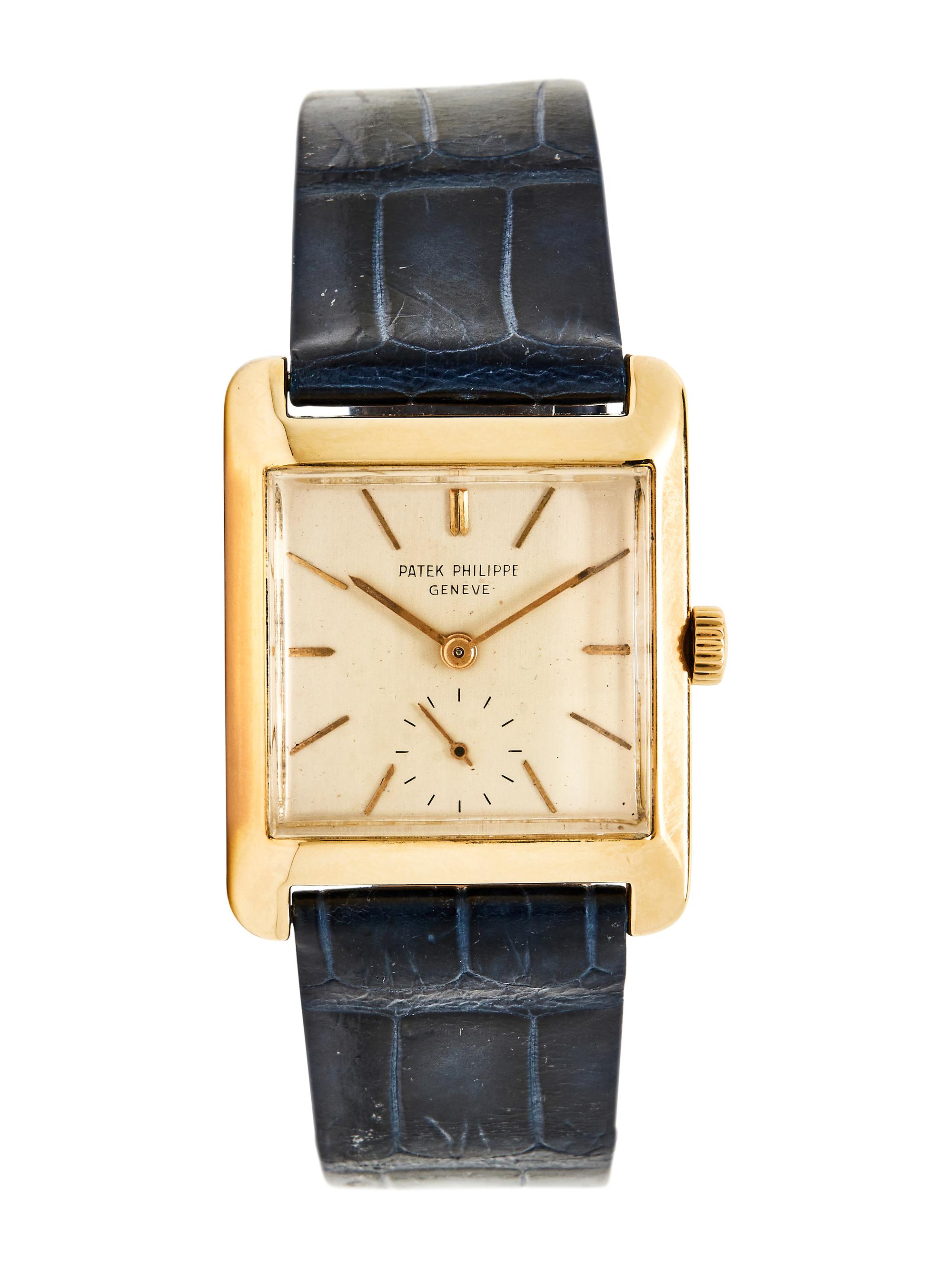 PATEK PHILIPPE, REF. 2488J 18K YELLOW GOLD 'CARRÉ-TORTUE' WATCH
