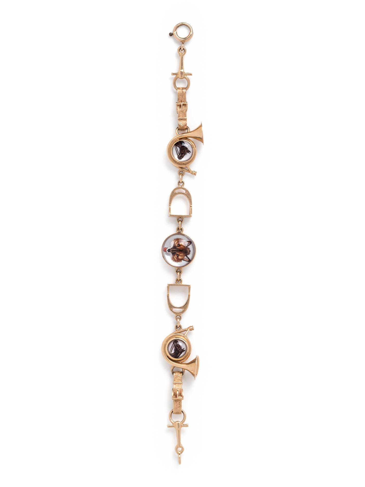 YELLOW GOLD AND ESSEX CRYSTAL BRACELET