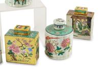 Eight Chinese Porcelain Tea Caddies