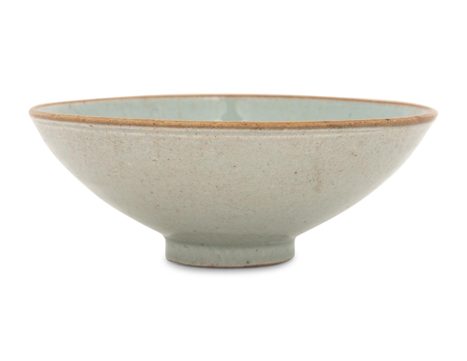 A Chinese Incised Qingbai Glazed Porcelain Conical Bowl