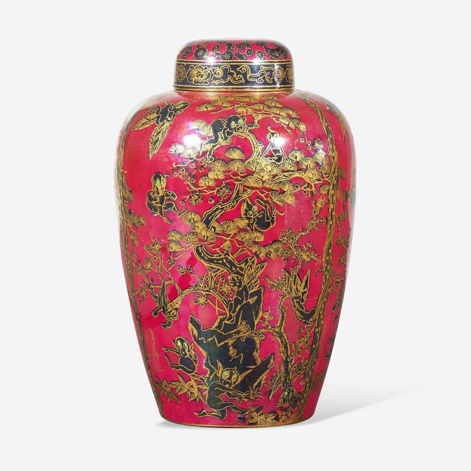 A Wedgwood Fairyland Lustre Vase and Cover UK, circa 1925