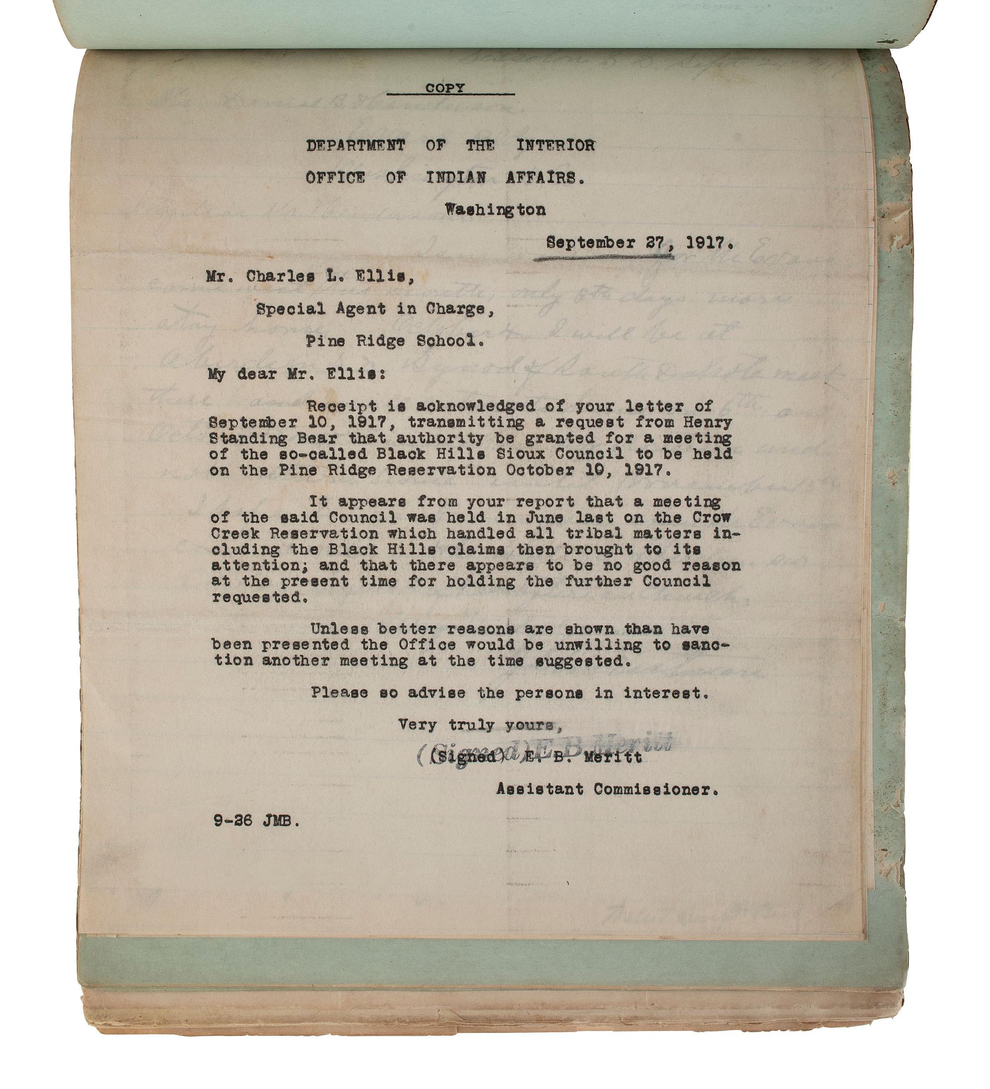 [NATIVE AMERICAN]. Papers associated with the Sioux, Assiniboine, and Ponca Nations, ca early 1900s.