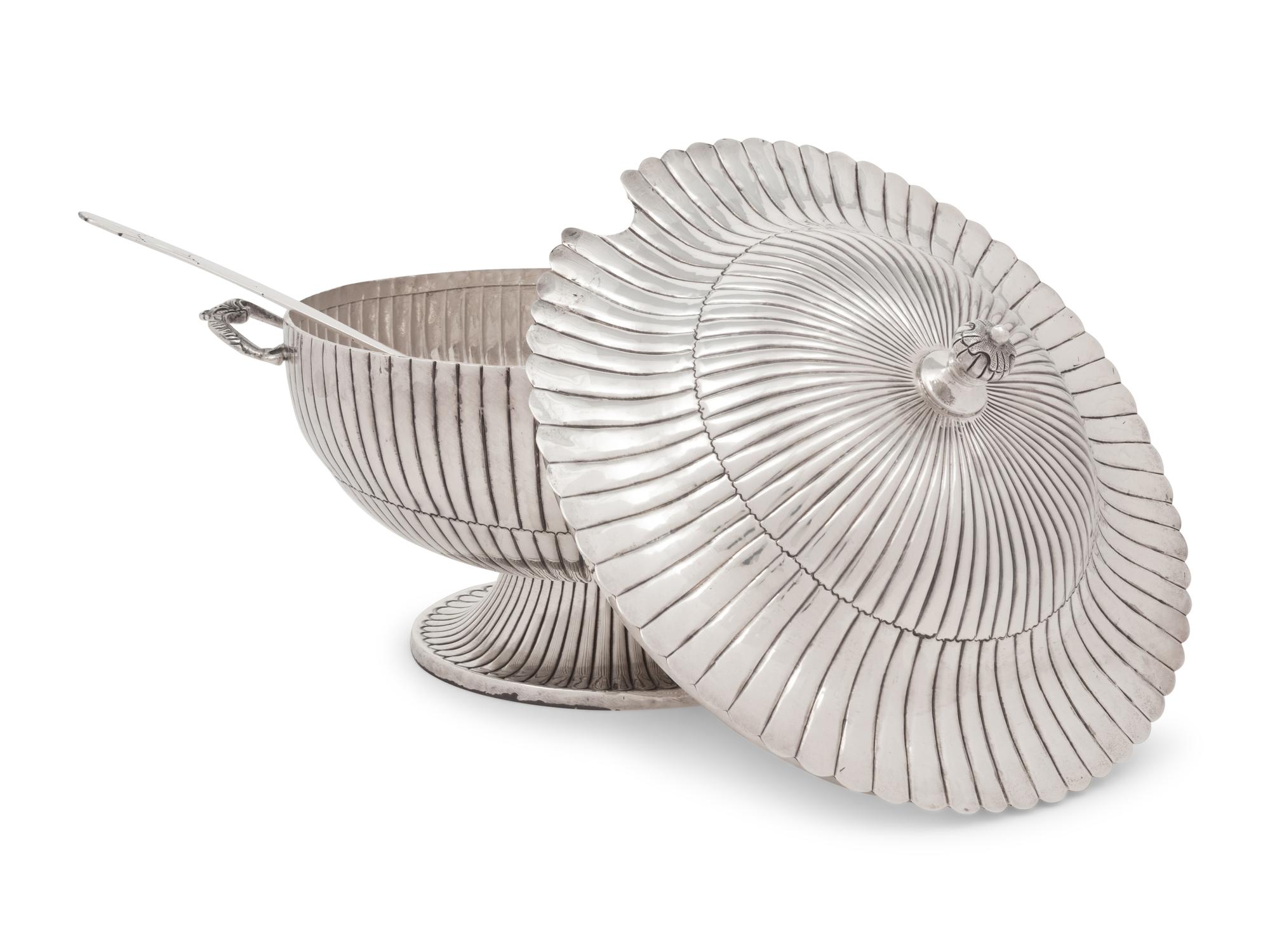 A Mexican Silver Covered Tureen and Ladle