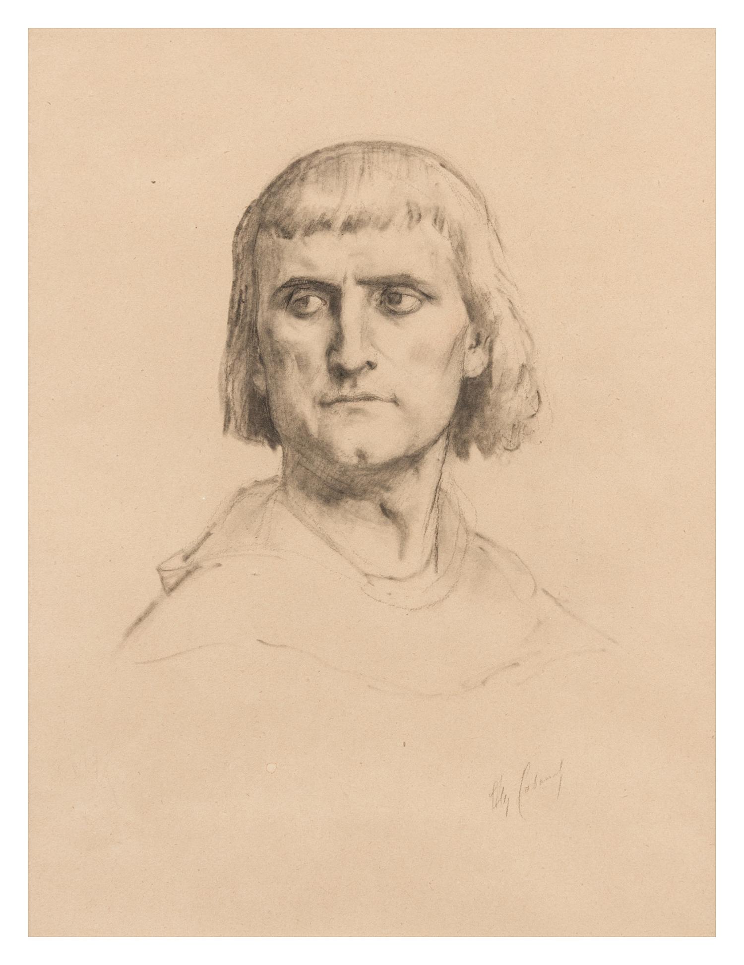 Alexandre Cabanel, (French, 1823-1889), Head of Saint Louis for the Pantheon, c. 1873