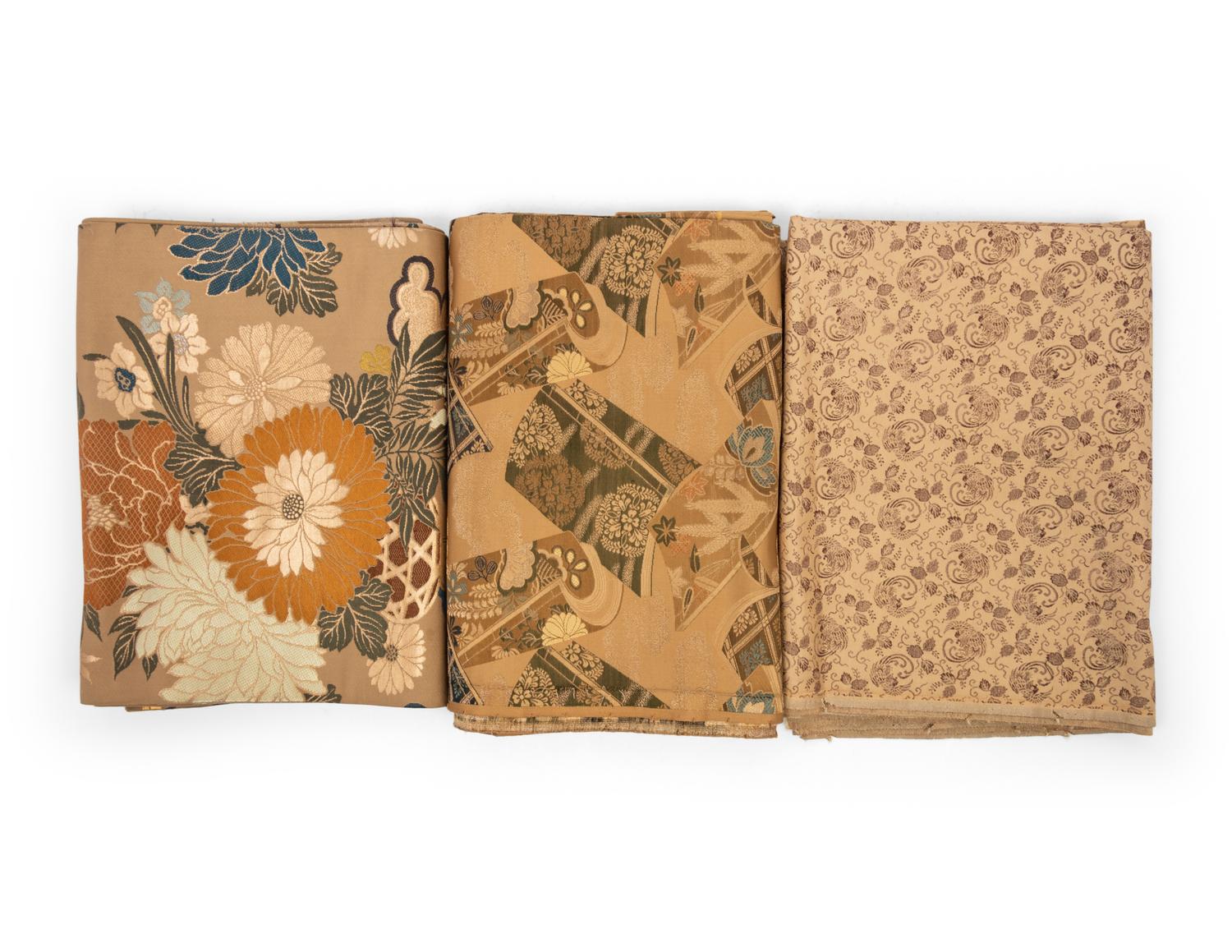 Three Japanese Brocade Obi Belts