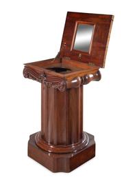 A German Mahogany Pedestal Washstand