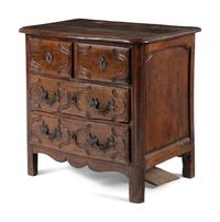 A Louis XV/XVI Provincial Walnut Chest of Drawers