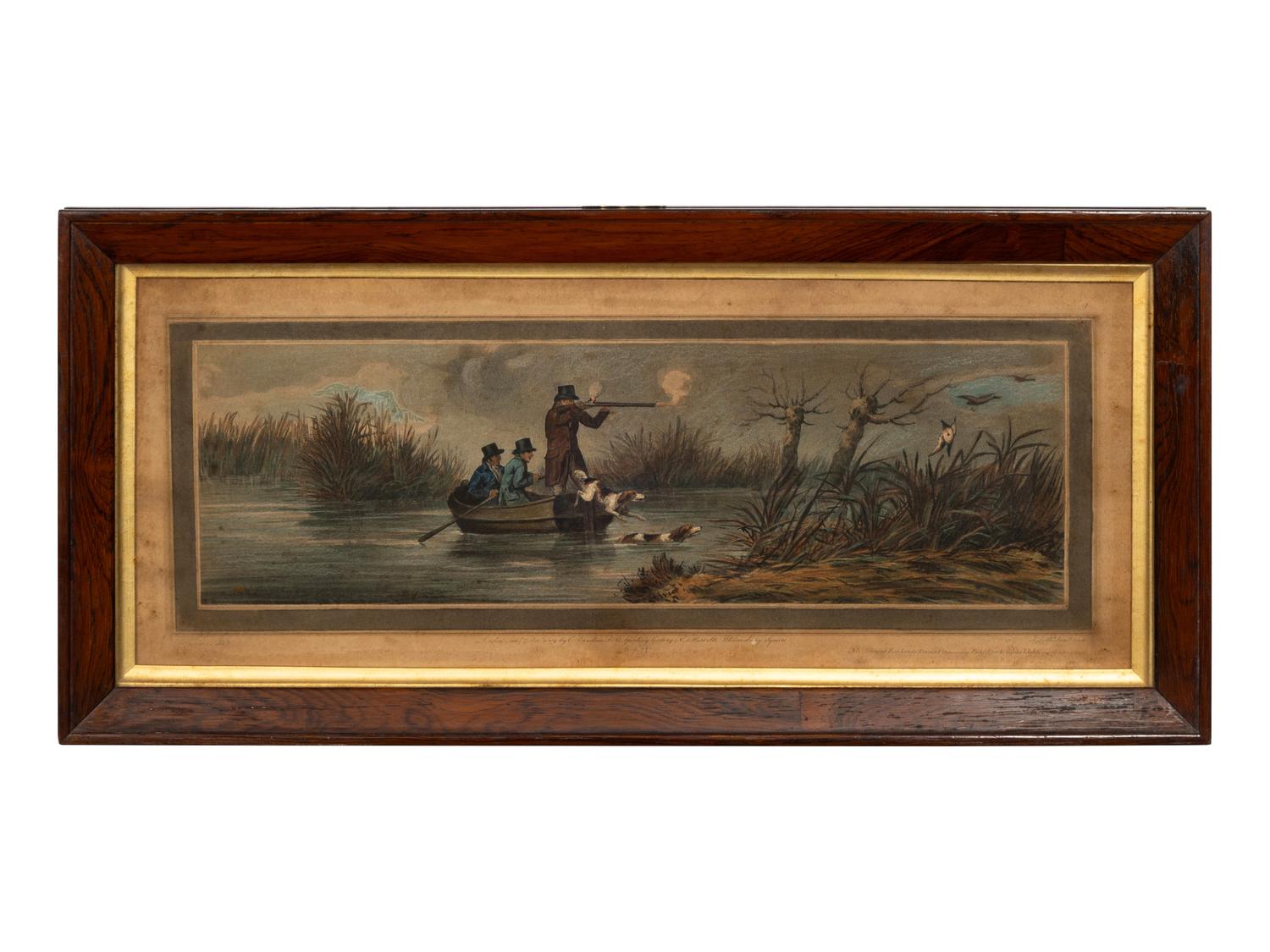 A Set of Sixteen English Hand-Colored Sporting Engravings