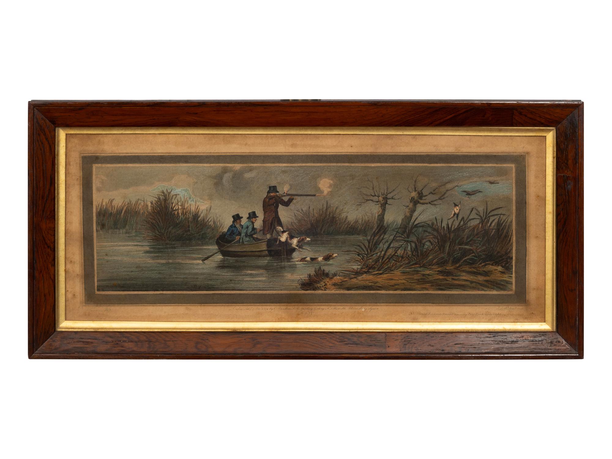 A Set of Sixteen English Hand-Colored Sporting Engravings