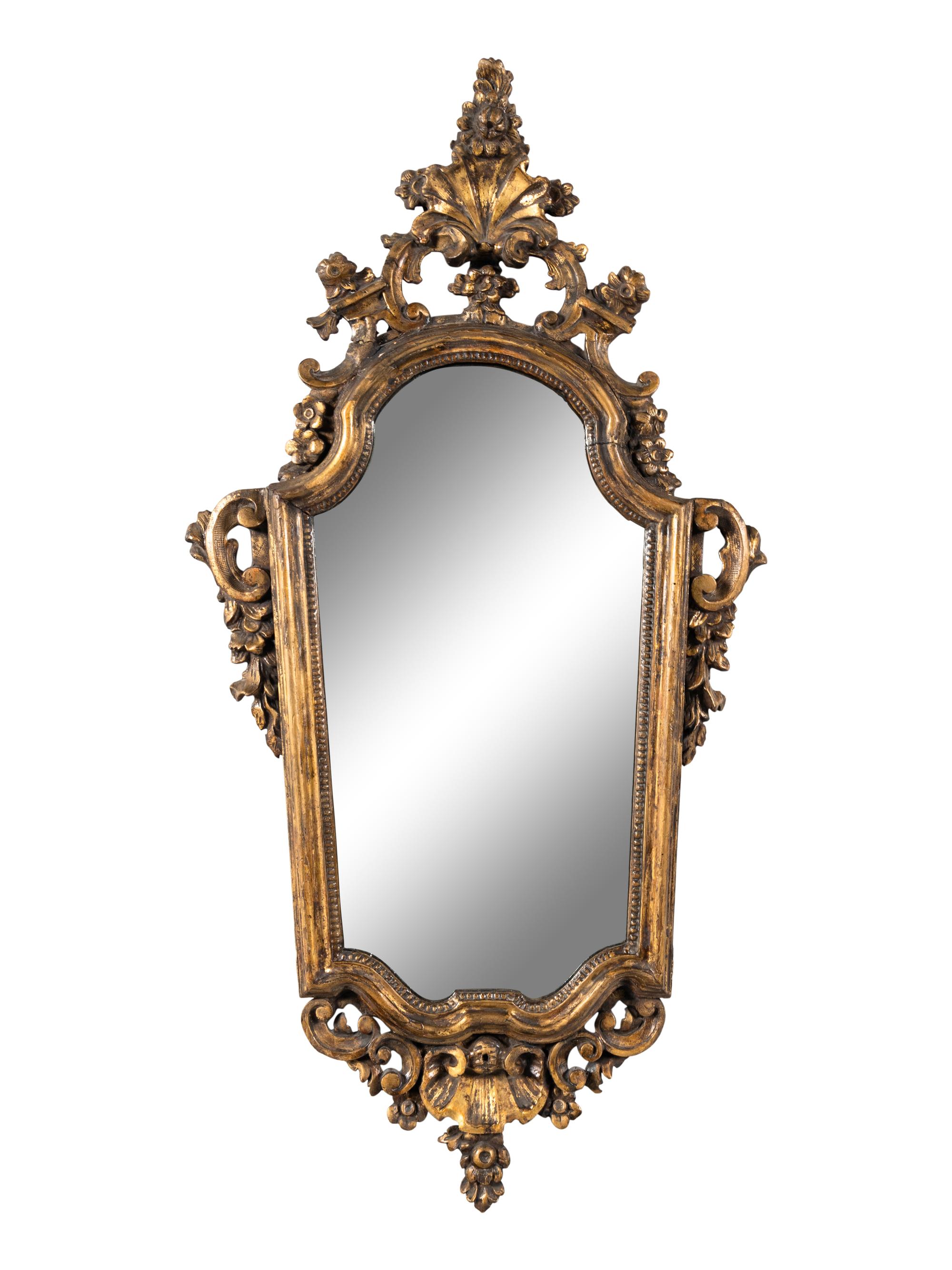 A North Italian Giltwood Mirror