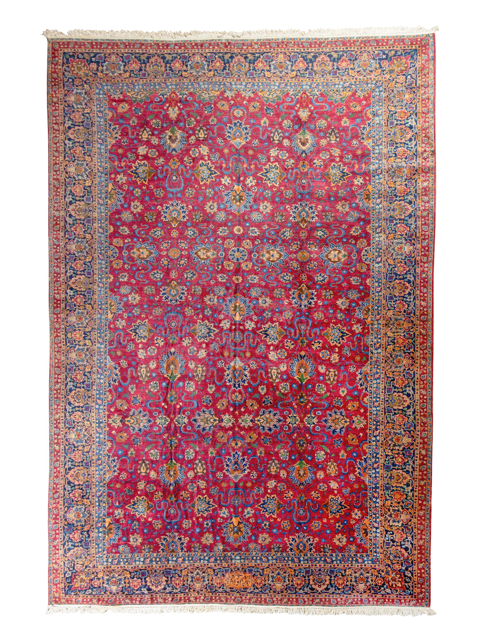 A Kashan Wool Rug