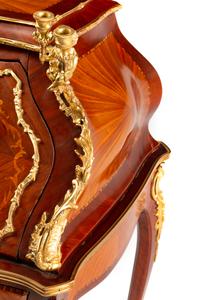 A Louis XV Style Gilt Bronze Mounted Marquetry Bureau de Dame