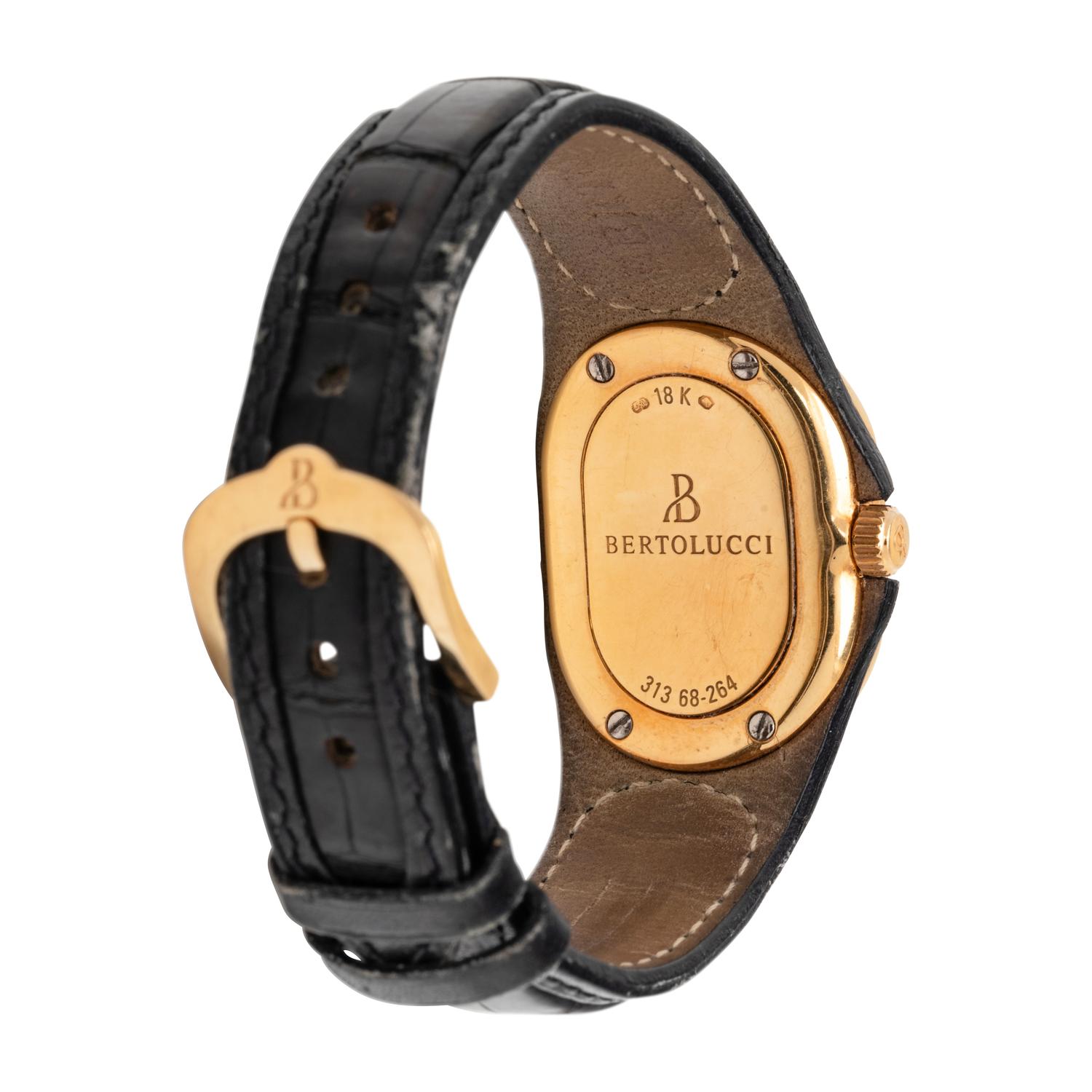 BERTOLUCCI, 18K YELLOW GOLD AND DIAMOND 'SERENA' WRISTWATCH
