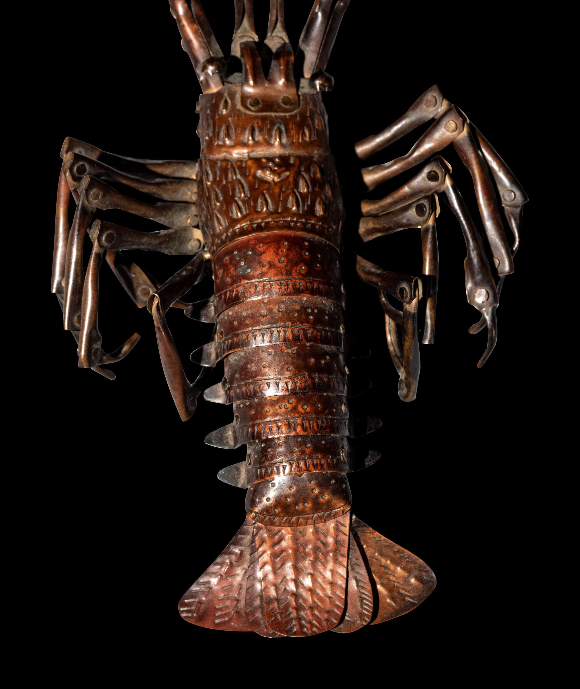 A Japanese Articulated Copper Model of a Crayfish