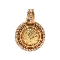 DIAMOND AND GOLD COIN ENHANCER PENDANT