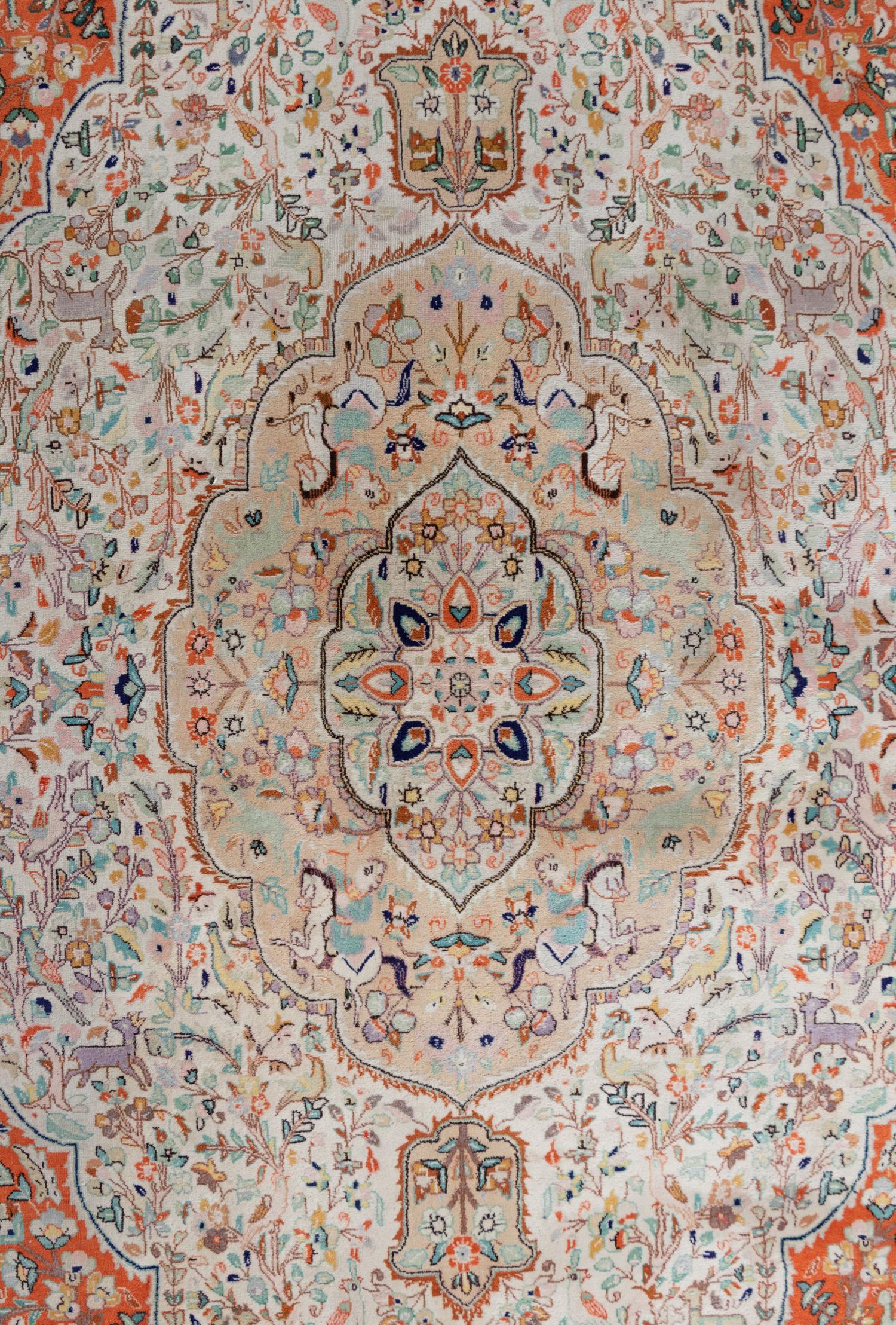 An Indo-Tabriz Wool Rug