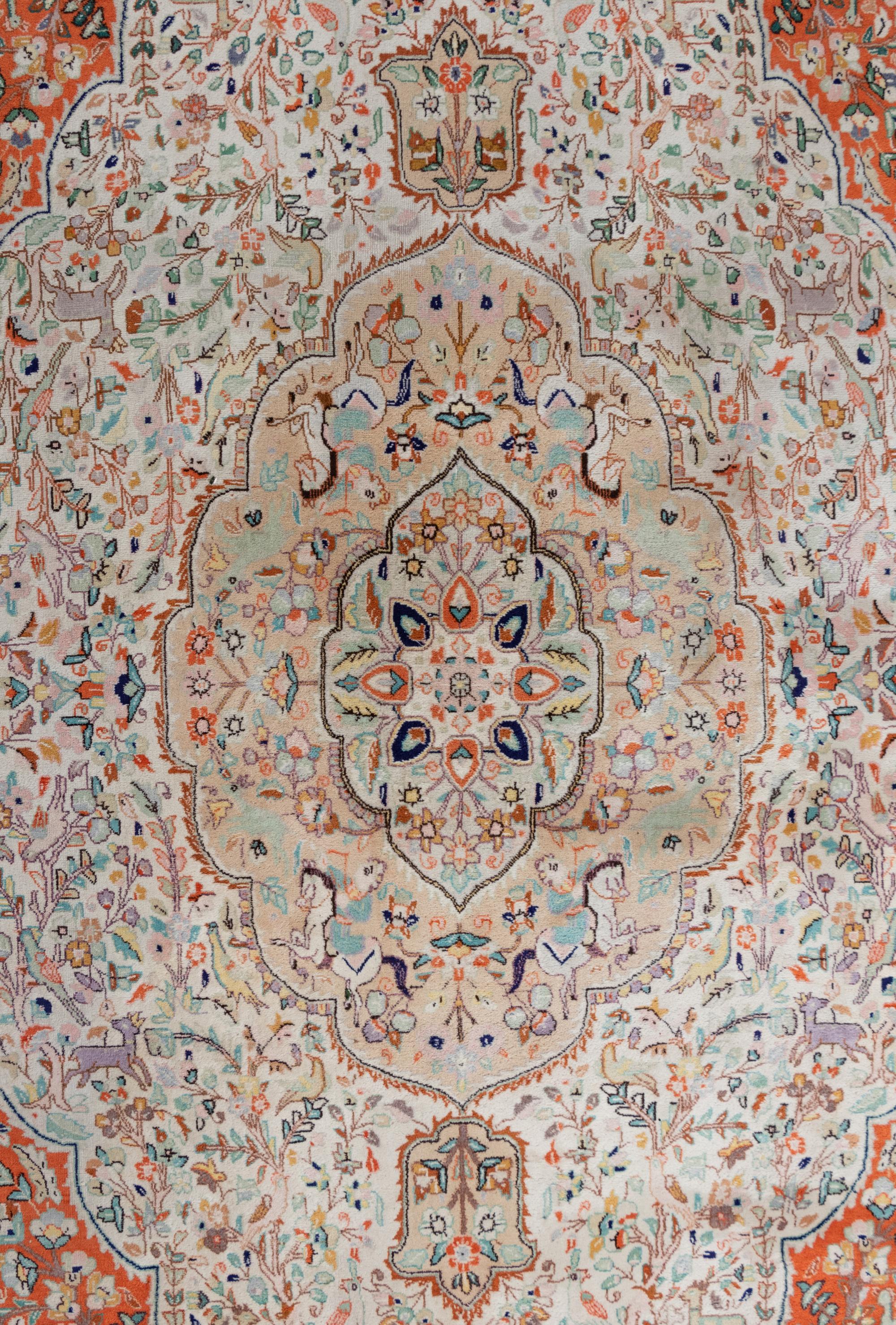 An Indo-Tabriz Wool Rug