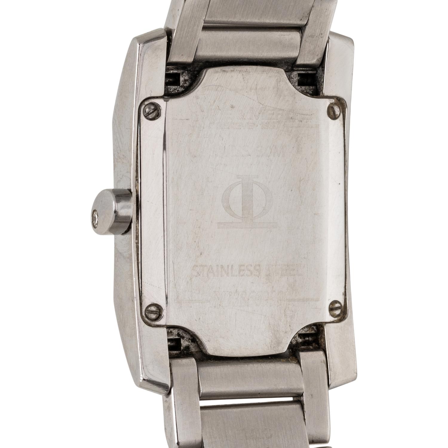 TIFFANY & CO., BAUME & MERCIER, STAINLESS STEEL AND DIAMOND 'HAMPTON' WATCH