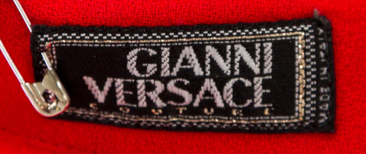 A Gianni Versace Red Shirt, Size 44.