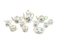 A Group of Herend Porcelain Tea and Coffee Articles