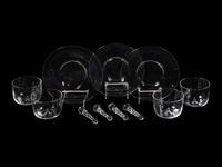 A Steuben Glass Table Service