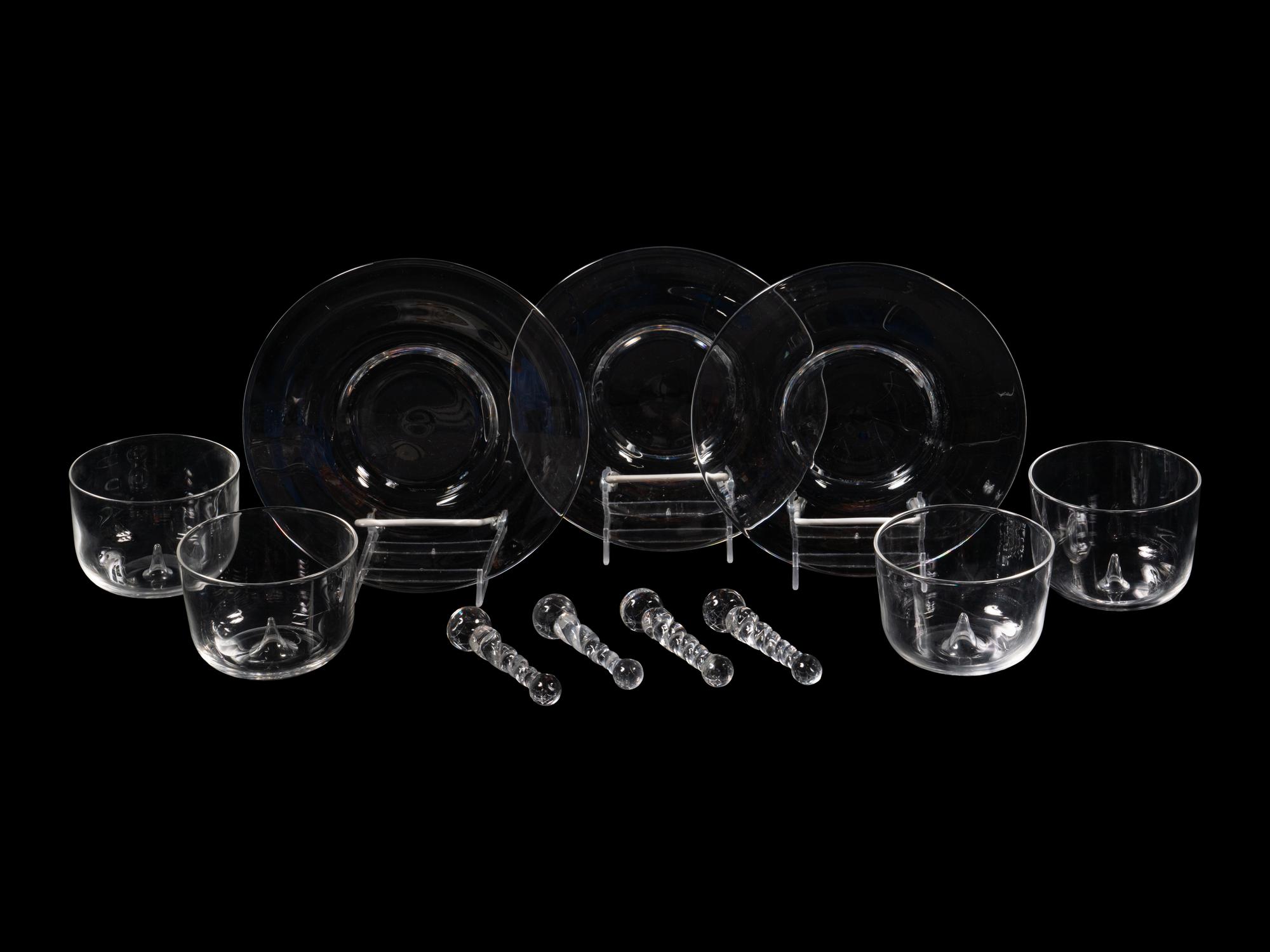 A Steuben Glass Table Service