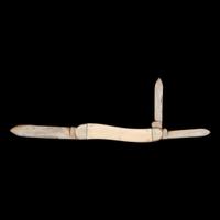 Massive Coquanoc Works Three-Bladed Folding Knife Possibly made for the 1876 Centennial Exposition in Philadelphia