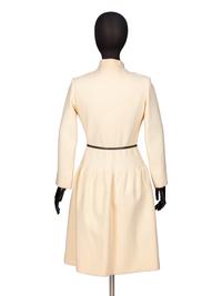 PIERRE CARDIN, CREAM WOOL COAT DRESS