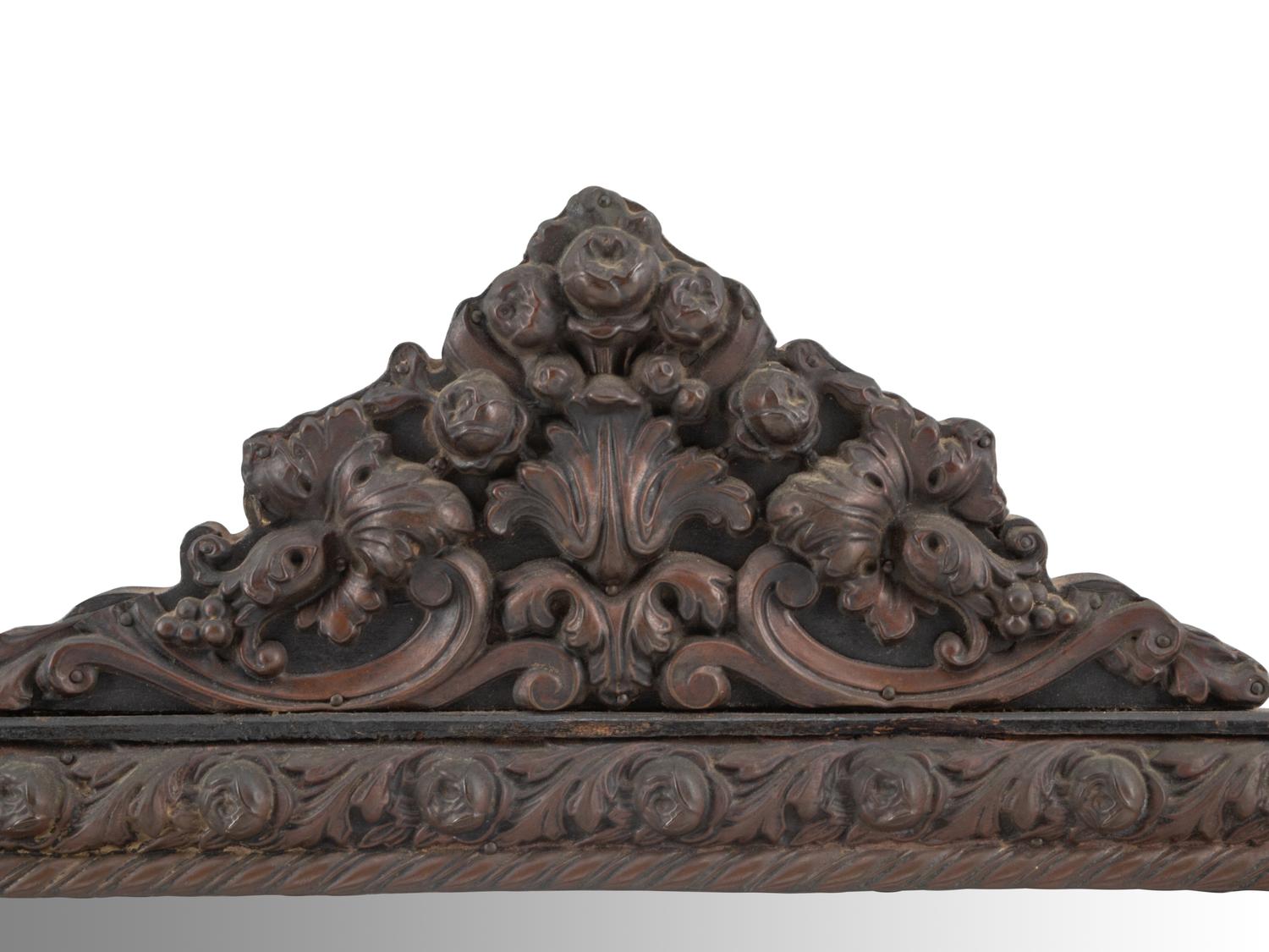 A French Repoussé-Decorated Octagonal Mirror