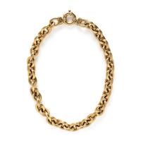 YELLOW GOLD TEXTURED CABLE CHAIN NECKLACE