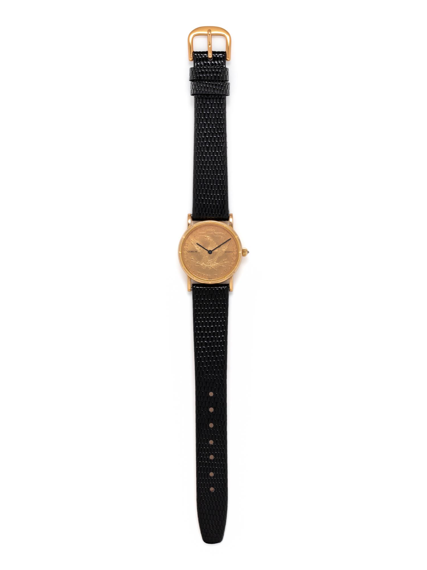 CORUM, 18K YELLOW GOLD US $10 COIN WRISTWATCH