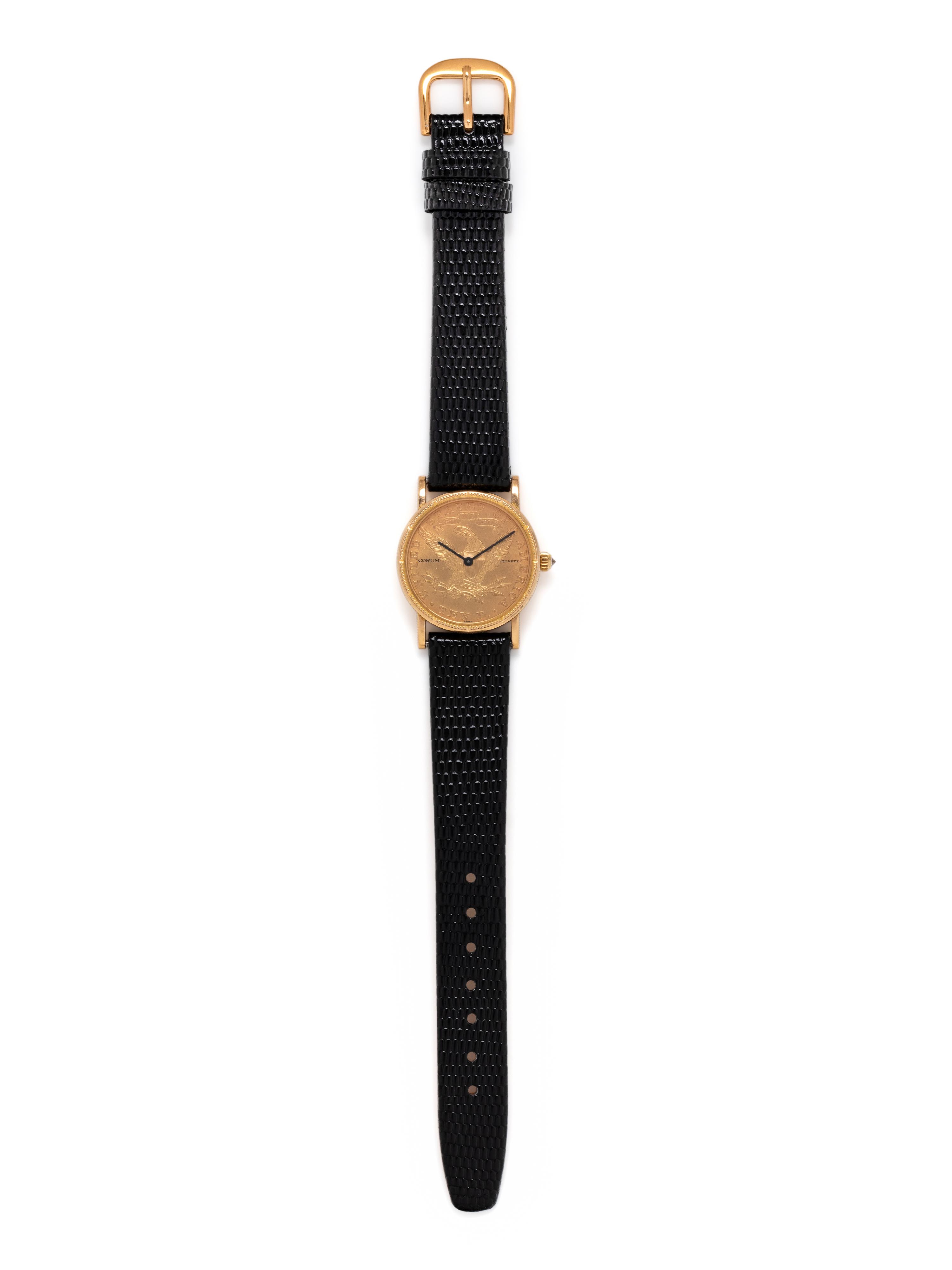 CORUM, 18K YELLOW GOLD US $10 COIN WRISTWATCH