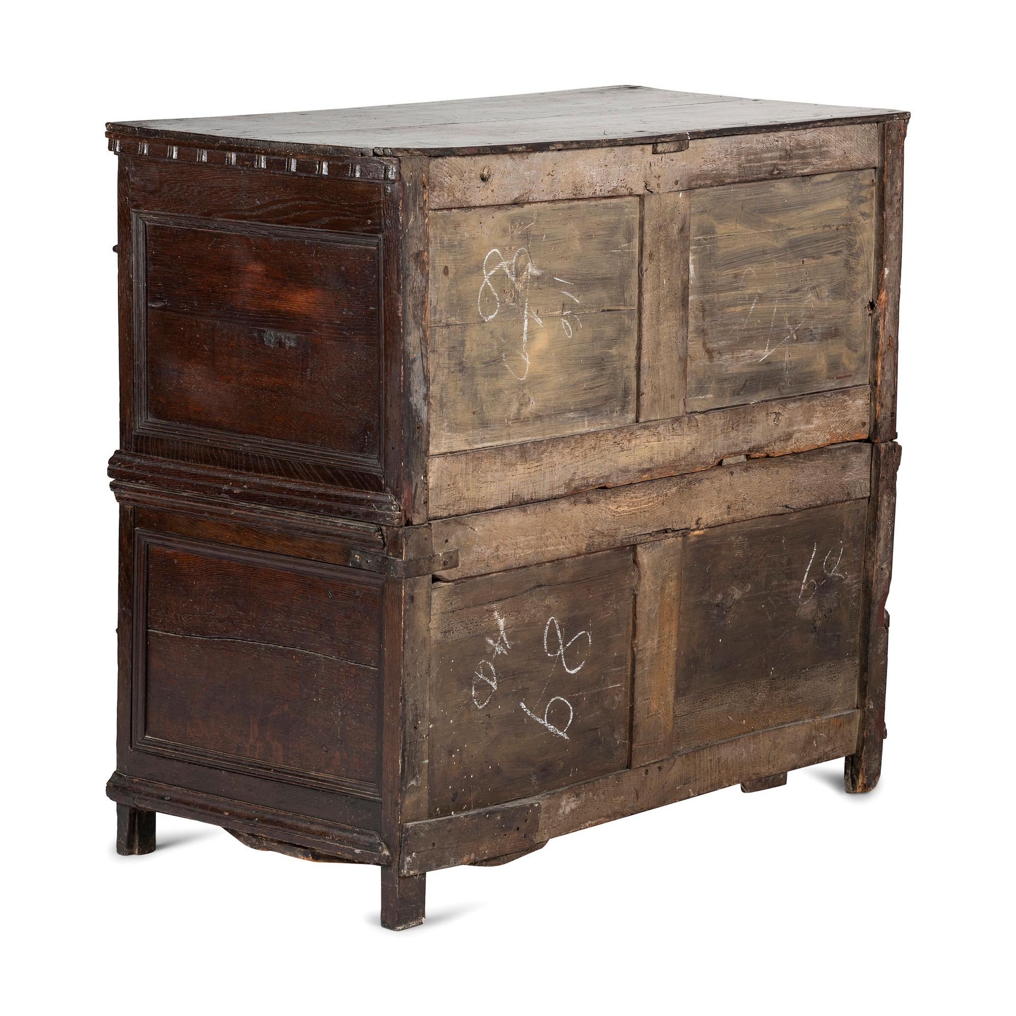 A Charles II Oak Chest of Drawers