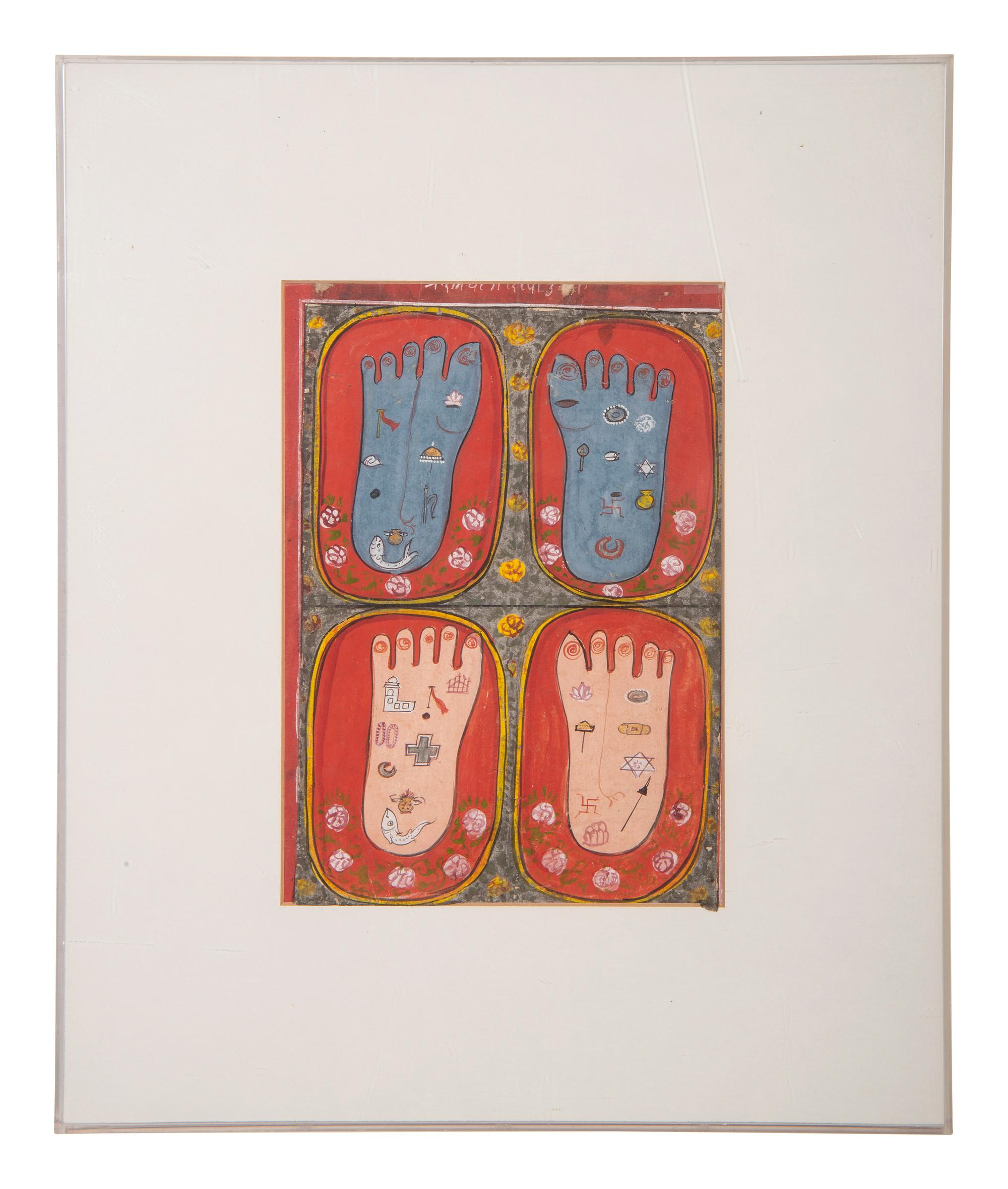 Two Indian Yantra Watercolors