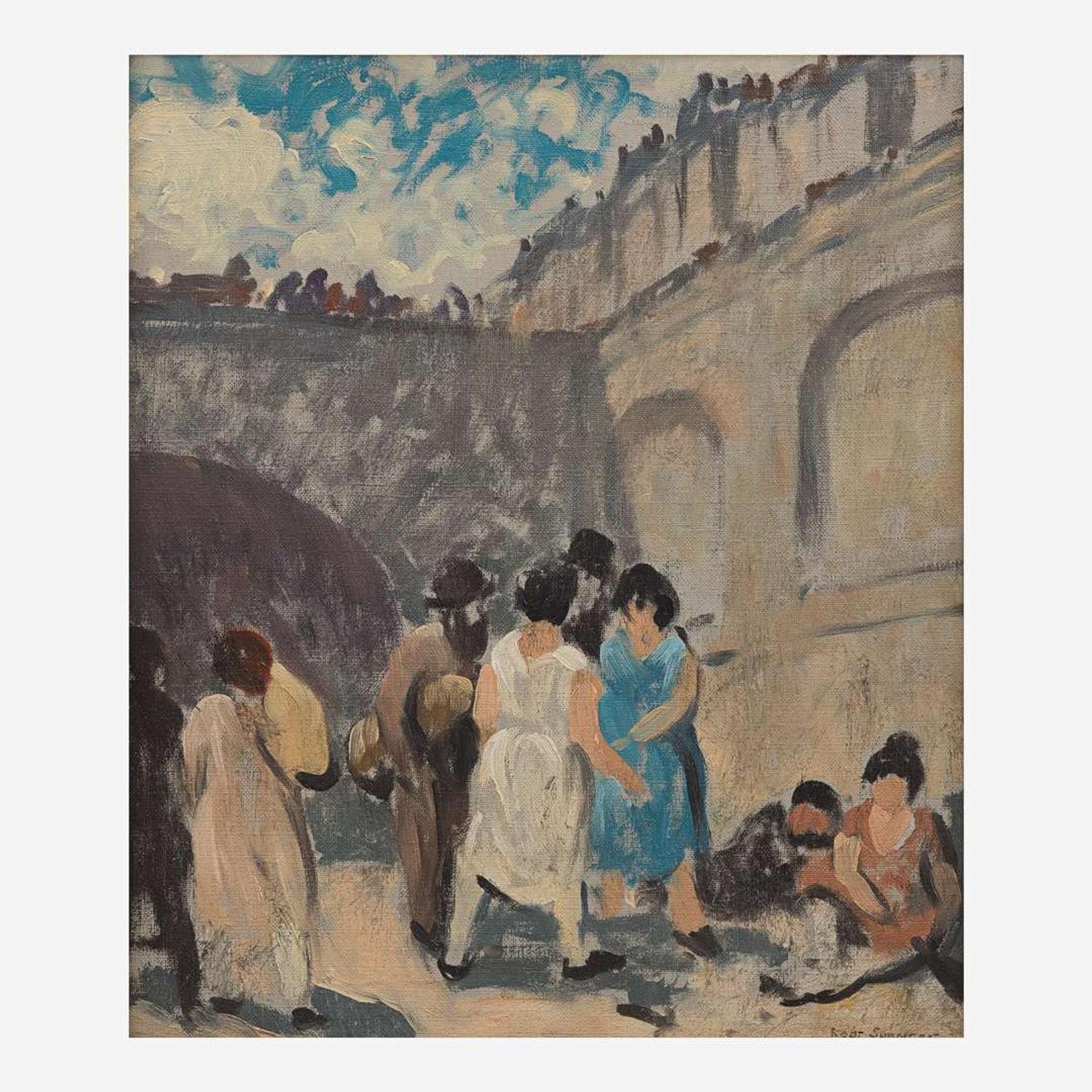 Robert Spencer (American, 1879-1931) - Life on the Quai