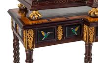 An Italian Gilt Bronze Mounted and Pietra Dura Inset Walnut Collector's Cabinet on Stand