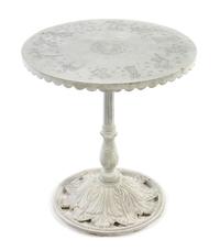 A "Zodiac" Themed Patio Table Base Height 25 3/4 x diameter of top 24 inches. — 20TH CENTURY