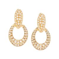 YELLOW GOLD AND DIAMOND CONVERTIBLE DIAMOND EARRINGS