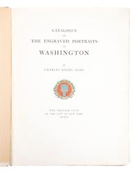 [WASHINGTON, George (1732-1799)]. A group of books and historic auction catalogues about the engraved portraits of George Washington, including Hart, comprising: