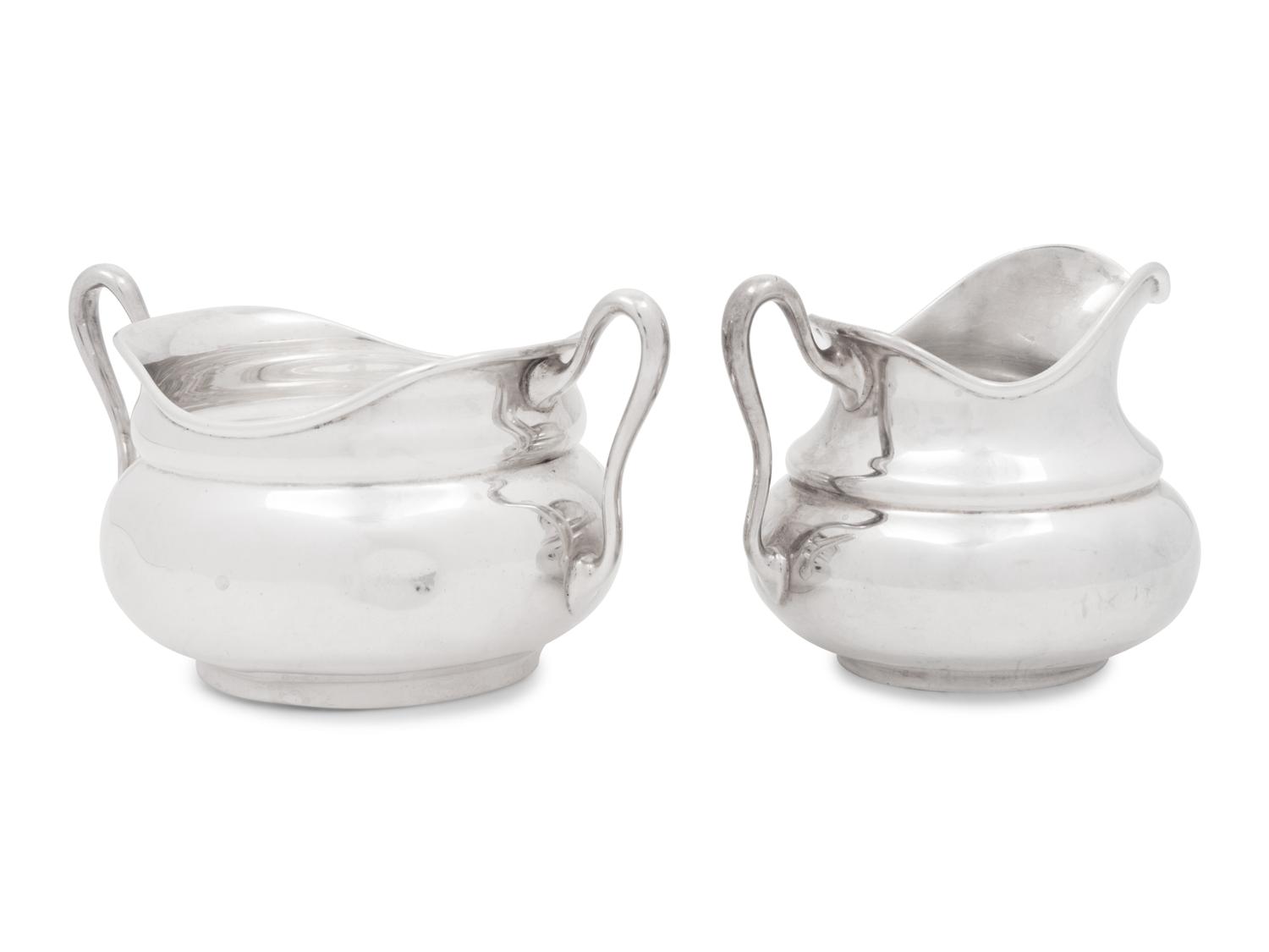 An American Silver Sugar and Creamer Set