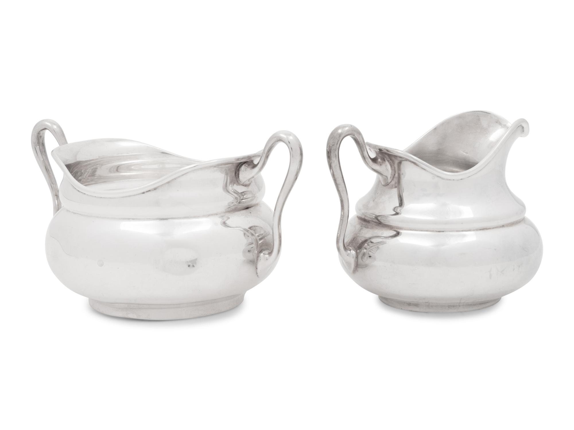 An American Silver Sugar and Creamer Set