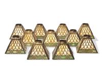 Group of 11 trapezoidal light covers