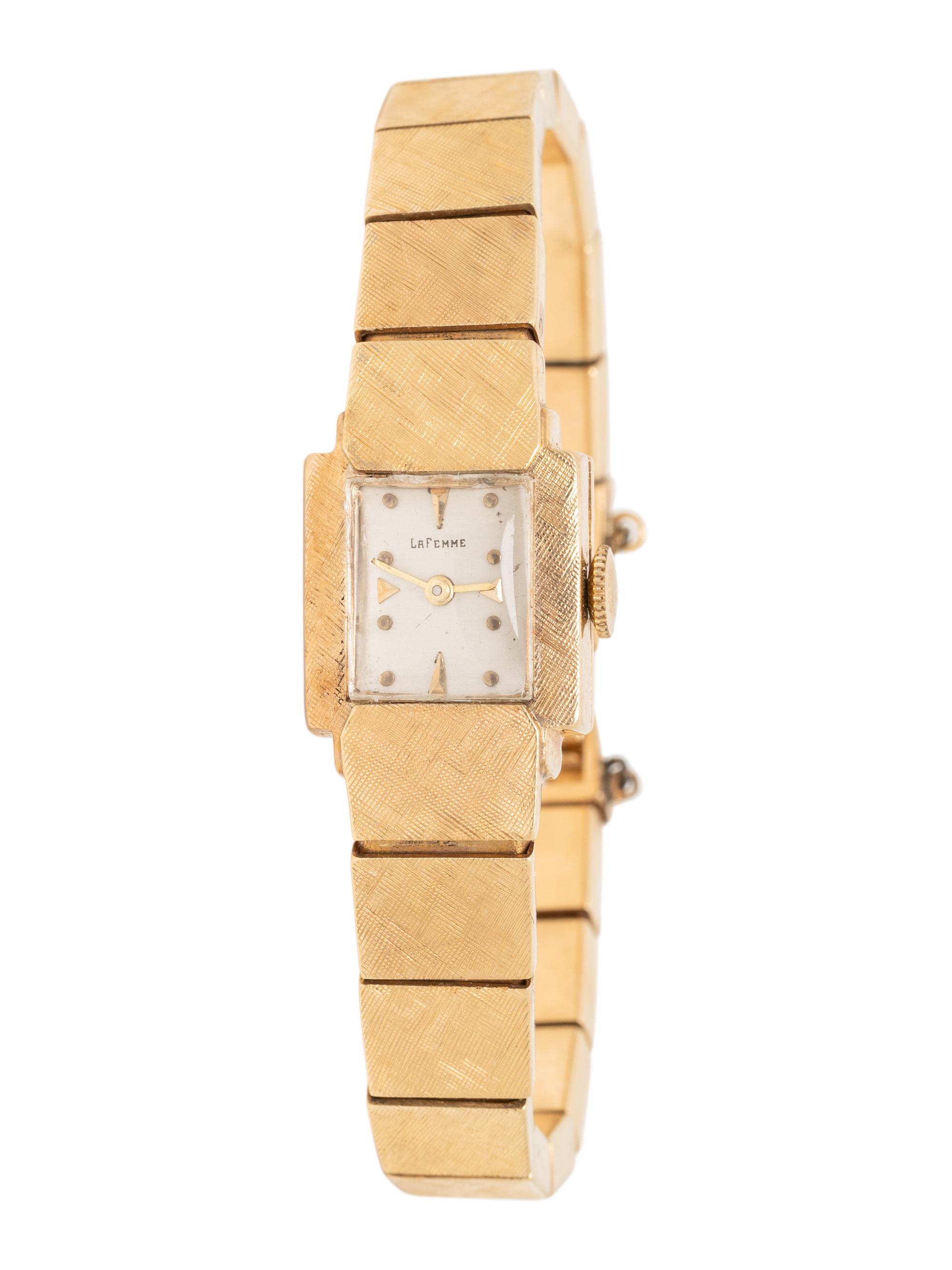 LA FEMME, YELLOW GOLD WATCH