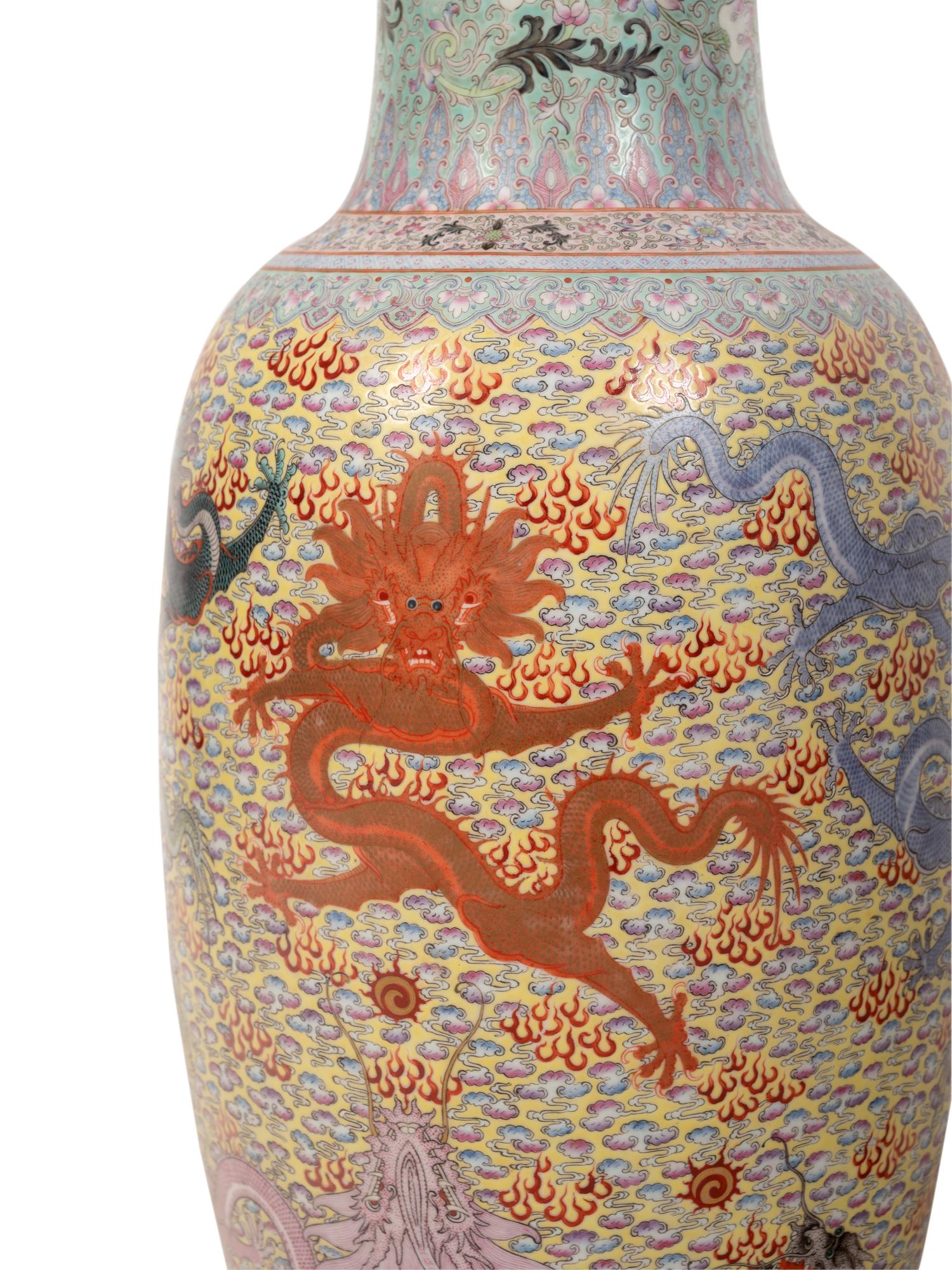 A Pair of Chinese Famille Rose Porcelain Vases