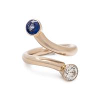 DIAMOND AND SAPPHIRE RING