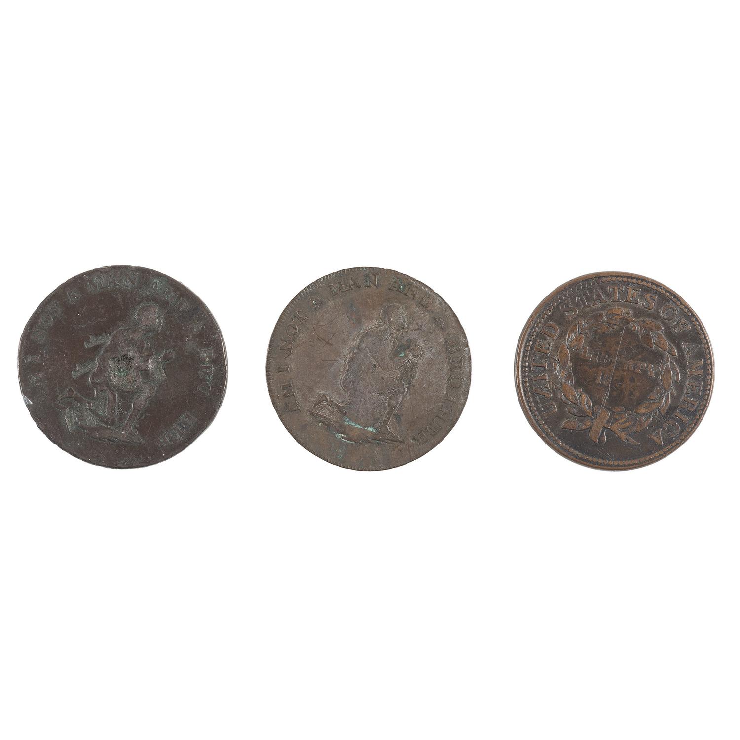 Rare Anti-Slavery Tokens, Lot of 3
