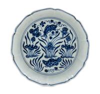 A Blue and White Porcelain Brush Washer